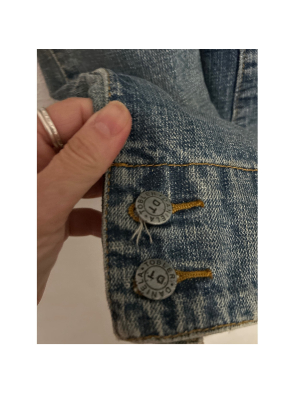 Daniela Tobler DT Vintage Denim Blazer Jacket Medium Wash Blue Womens Size M 126 - Picture 6 of 8